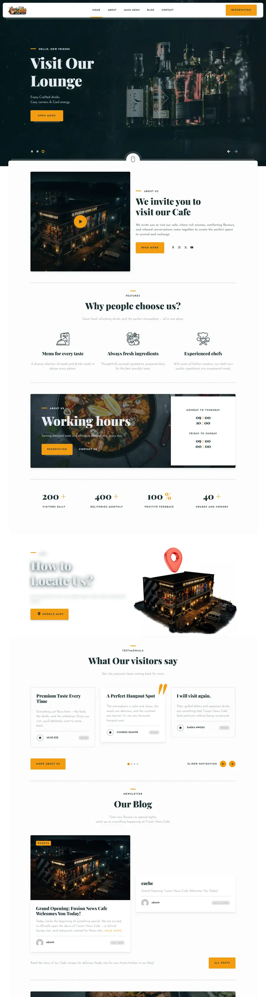 Fusion News Café website